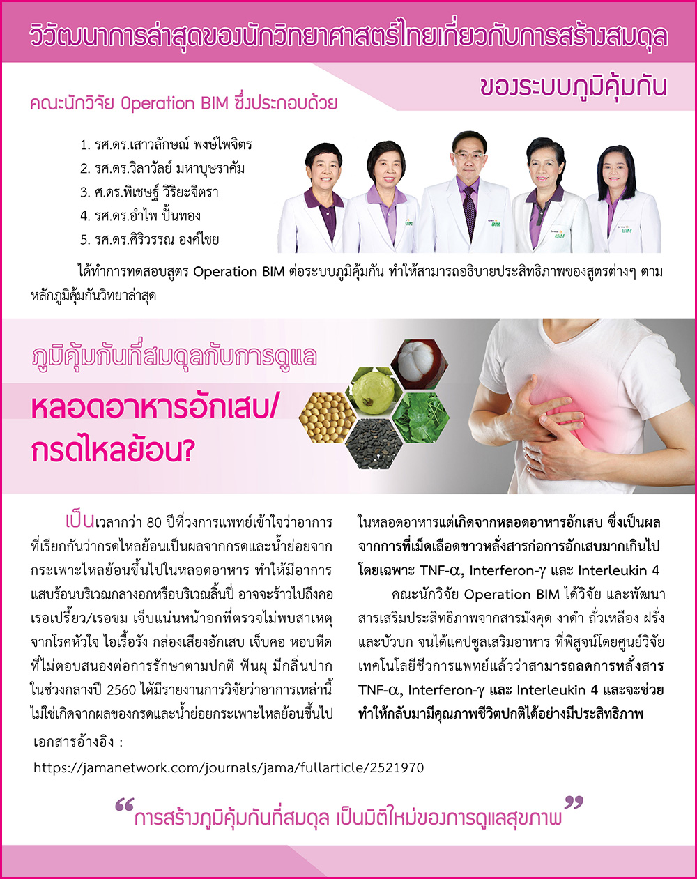 bim100หลอดอาหารอักเสบและกรดไหลย้อน