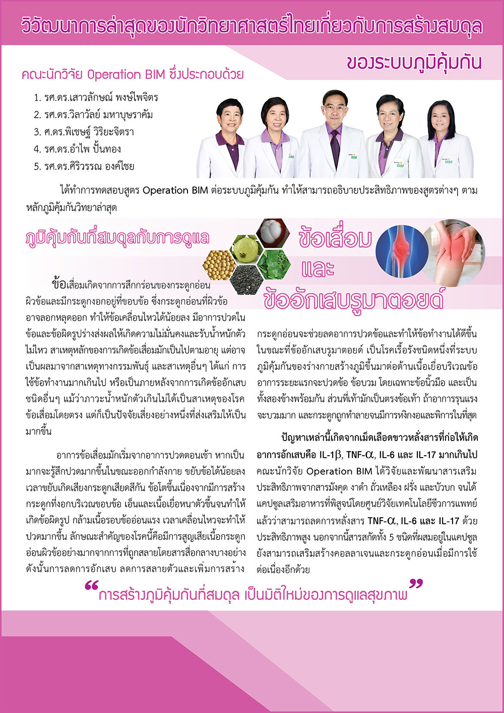 ผลงานวิจัยbim100ข้อเข่าเสื่อม